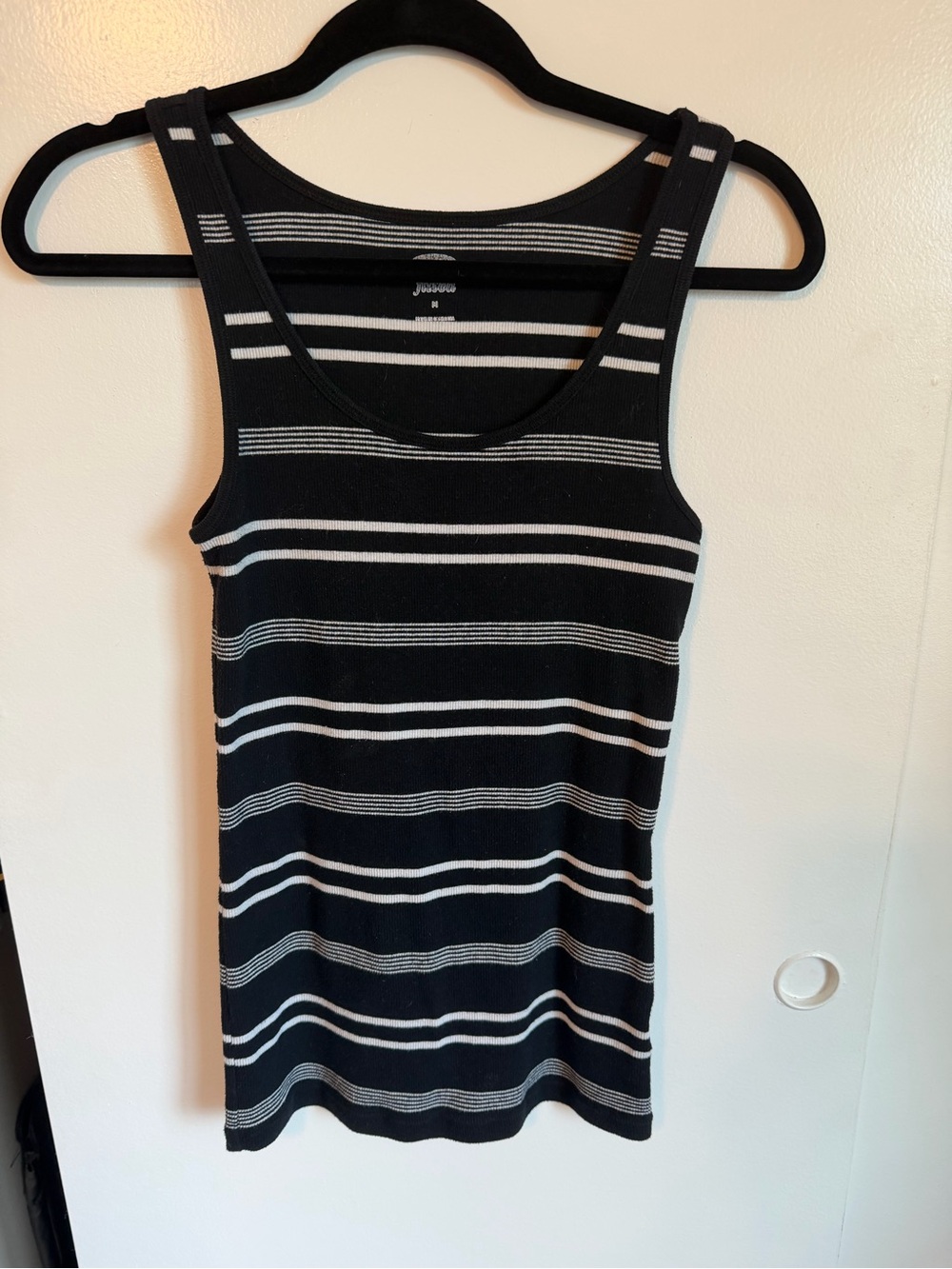 Black & White Striped Old Navy Ribbed Tank Top